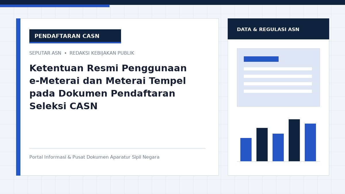 Ketentuan Resmi Penggunaan e-Meterai dan Meterai Tempel pada Dokumen Pendaftaran Seleksi CASN