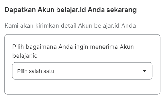 dapatkan akun