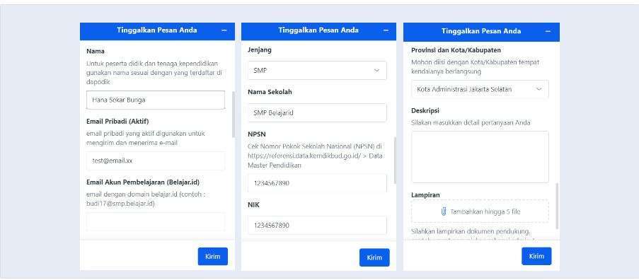 request akun baru